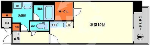 ビエラコート内久宝寺【3階】の間取り