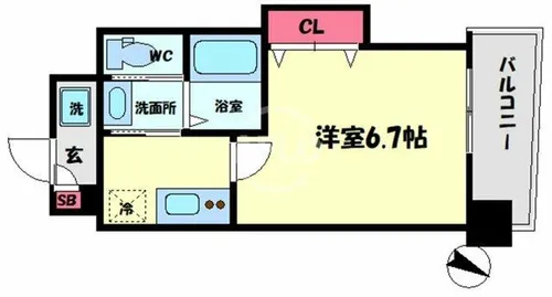 LUXEドーム前Ⅰ【7階】の間取り