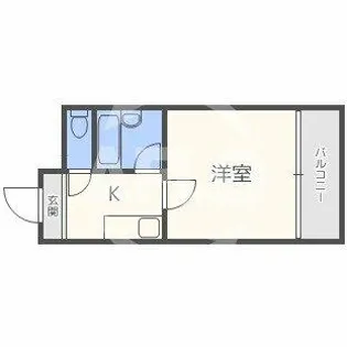 スカイコート日本橋II【1階】の間取り