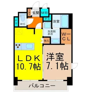 プレサンス鶴舞公園WEST【14階】の間取り