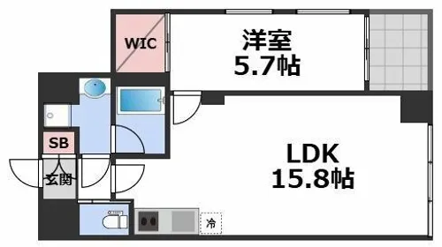 プレジオ長田【6階】の間取り