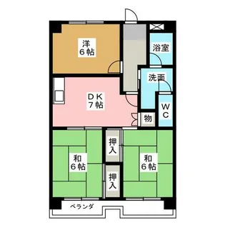 ガーデンハイツエクレール【1階】の間取り