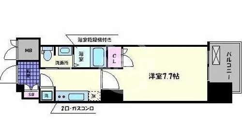 レジュールアッシュ南堀江【9階】の間取り