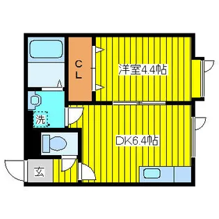ハニーハウス【202号室】の間取り