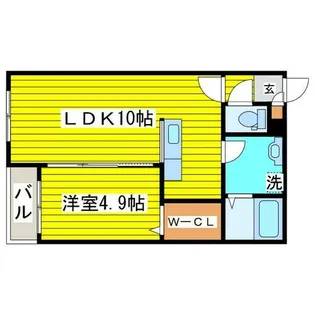 Y’s N10【206号室】の間取り
