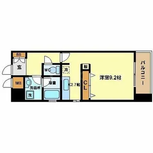 KAISEI江戸堀【11階】の間取り