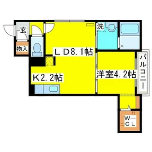 カルグランデ17【4階】の間取り