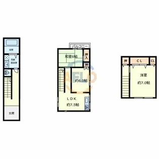 ルミエール松籟荘【2階】の間取り