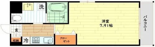ウインズコート西梅田Ⅱ【1階】の間取り