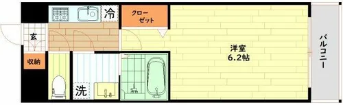 エスリード梅田グレイス【8階】の間取り