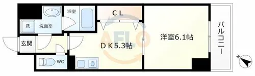 S-FORT福島EBIE【9階】の間取り