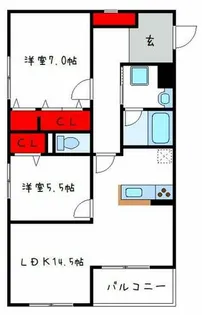 エーデルハイム【1階】の間取り