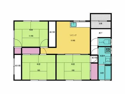 コーポ竪林【201号室】の間取り