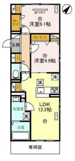 サンパティーク東町【1階】の間取り