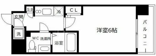 エスリード梅田グランノース【614号室】の間取り