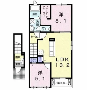 ⅩⅩⅢ(トゥエンティースリー)【23号室】の間取り