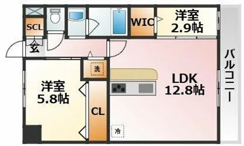 大阪府大阪市東淀川区西淡路1丁目【マンション】の間取り