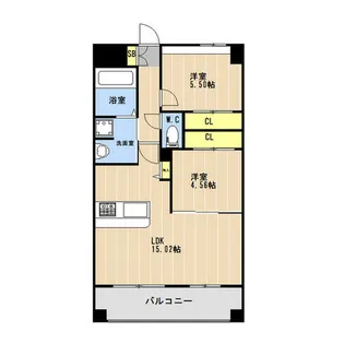 LIBTH空港東【1002号室】の間取り