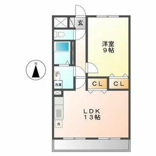 プリミエール八幡【2階】の間取り