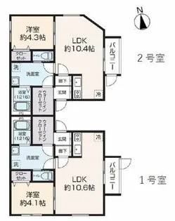 ilusion下曽根【2階】の間取り