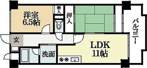 ラポート池の川【6階】の間取り