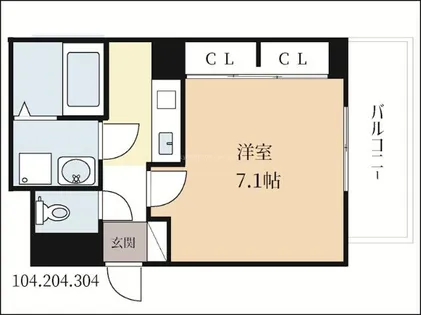 ガーデン・アイリス【204号室】の間取り