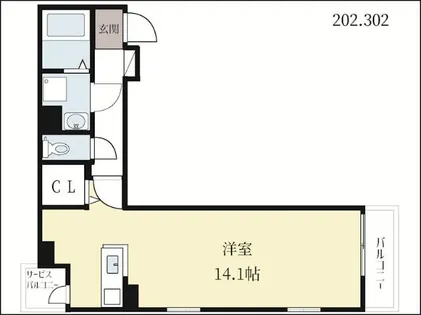 ガーデン・アイリス【202号室】の間取り