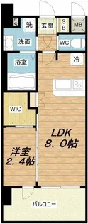 セレニテ阿波座ミラク【11階】の間取り