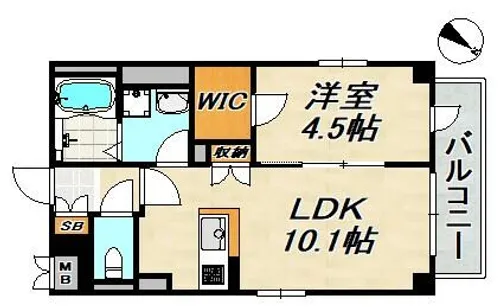 SD Marina Bay KOBE【9階】の間取り