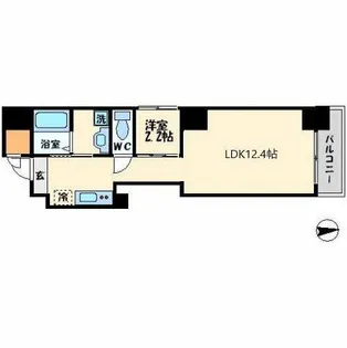 ミコノス北浜【5階】の間取り