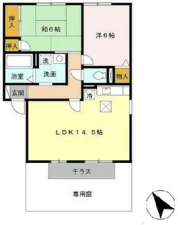 セリーヌヴィレッジ【1階】の間取り