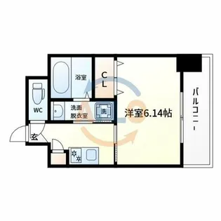 パークヒルズ天保山Moe【14階】の間取り