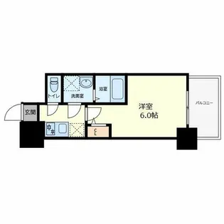 エスリード難波AGREA【7階】の間取り