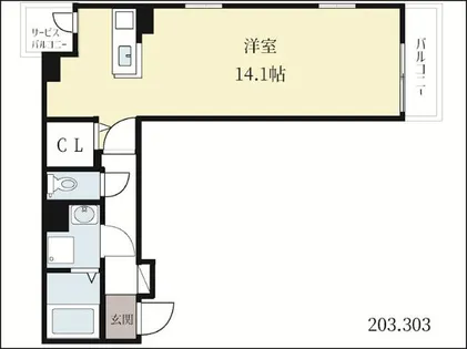 ガーデン・アイリス【203号室】の間取り