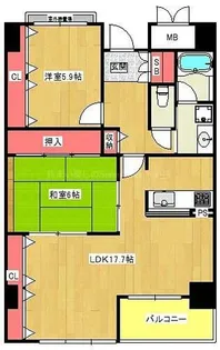 エル・セレーノ九条【4階】の間取り