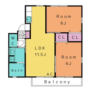 ベルフォート大平Ⅱ【2階】の間取り