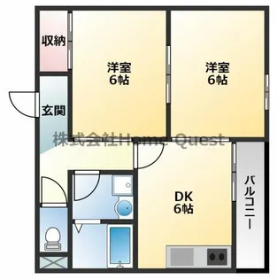 グレース北山本【202号室】の間取り