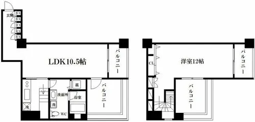 クレグラン南船場【9階】の間取り