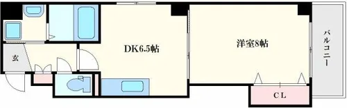 カシェット本町橋【5階】の間取り