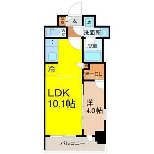 プレサンスロジェ車道駅前SOUTH【9階】の間取り