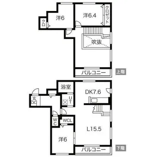 グラス・ド・ラフォレ【403号室】の間取り