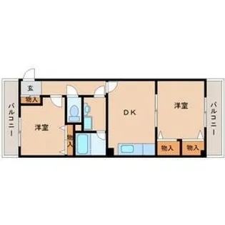 インタルシオ武庫之荘【2階】の間取り