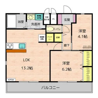 サンハイム岩塚【3階】の間取り