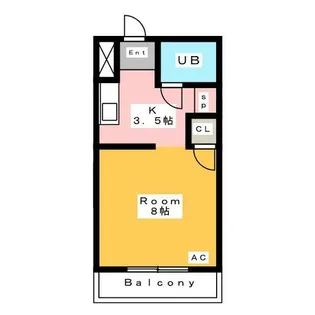 コーポパークサイド【3階】の間取り