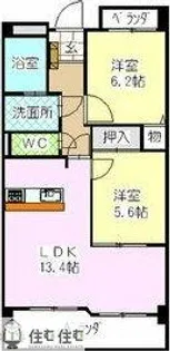 クレール【1202号室】の間取り