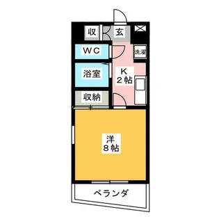 1Kの間取り画像