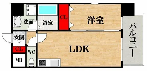 ALZA KITAHORIE【4階】の間取り