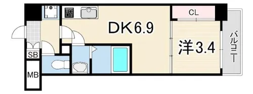 SDグランツ神戸ランドマーク【6階】の間取り