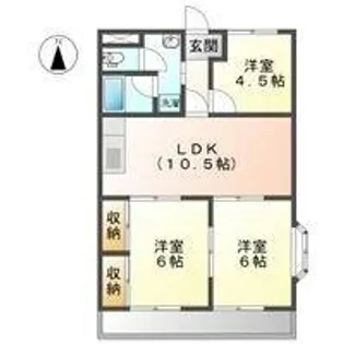 サウスヒルズ A棟【1階】の間取り