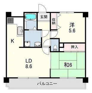 シティオボヌール【2階】の間取り